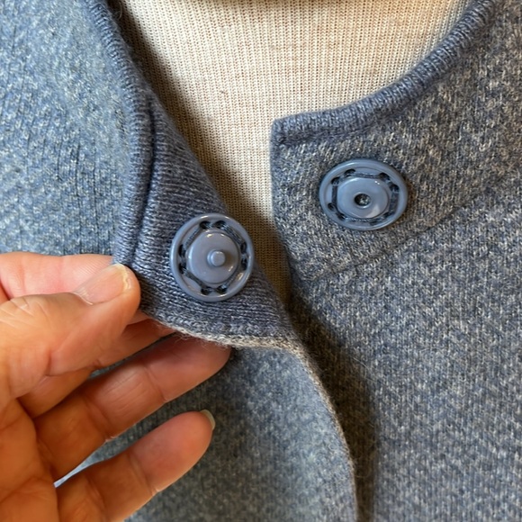 VGUC Hekla & Co made in Italy wool and cashmere blend snap neck open cardigan - Picture 3 of 6